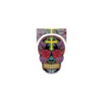 Aufkleber Rose Cross Sugar Skull