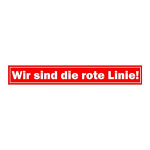 Aufkleber rote Linie