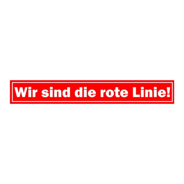 Aufkleber rote Linie