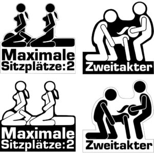 Aufkleber Set Maximale Sitzplätze: 2 und Zweitakter