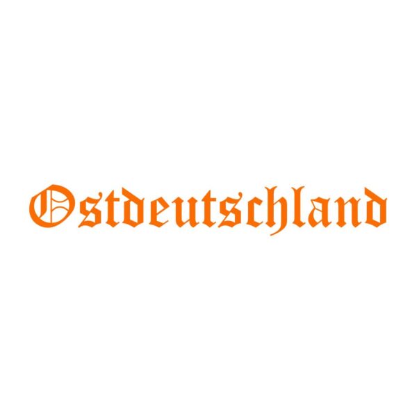 Aufkleber Ostdeutschland geplottet orange