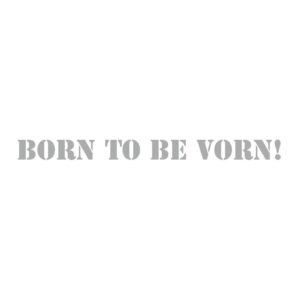 Born to be vorn Aufkleber silber