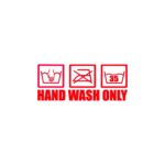 Hand Wash Only Autoaufkleber rot geplottet