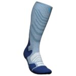 Bauerfeind Sports - Women's Outdoor Merino Compression Socks - Kompressionssocken Gr 39-42 - L: 41-46 cm blau/grau