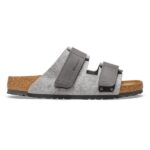 Birkenstock - Uji Natural Leather/Textile/Felt - Sandalen Gr 41 - Regular grau