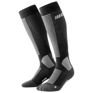 CEP - Touring Compression Socks Skiing Tall V2 - Skisocken Gr IV schwarz/grau