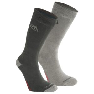 Craghoppers - Nosilife Travel Twin Pack Socks - Wandersocken Gr 43-47 grau