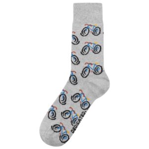 DEDICATED - Socks Sigtuna Happy Bike AOP - Multifunktionssocken Gr 41-45 grau