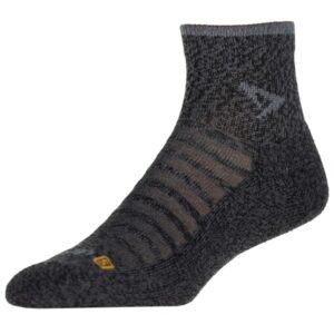 Drymax - Running Lite-Mesh 1/4 Crew - Laufsocken Gr XL schwarz/grau