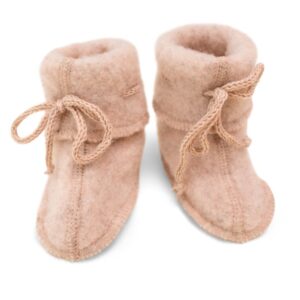 Engel - Baby-Schühchen mit Bändel - Hüttenschuhe Gr 50/56 beige