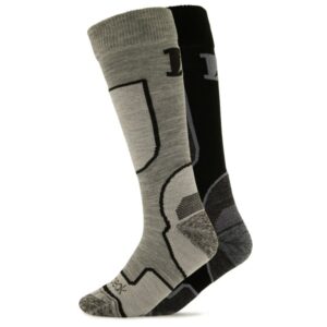 Heber Peak - CedarHe. Ski Socks 2-Pack - Skisocken Gr 40-42 grau