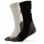 Heber Peak - EvergreenHe. Hiking Crew Socks 2-Pack - Wandersocken Gr 43-45 schwarz