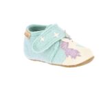 Living Kitzbühel - Baby's Klettschuh Einhorn & Stern - Hüttenschuhe Gr 26 grau