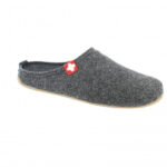 Living Kitzbühel - Filzpantoffel Schweizer Kreuz No. 3886 - Hüttenschuhe Gr 42 grau