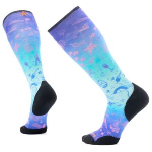 Smartwool - Ski Targeted Cush.Nature Doodles PRT OTC Socks - Skisocken Gr L blau