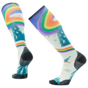 Smartwool - Ski Zero Cushion Rainbow Trails Print OTC Socks - Skisocken Gr L bunt