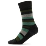 Stoic - Merino Trekking Crew Socks Stripes - Wandersocken Gr 45-47 schwarz