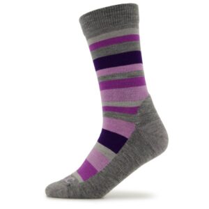 Stoic - Merino Trekking Crew Socks Stripes - Wandersocken Gr 39-41 grau