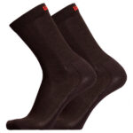 UphillSport - Teijo Hiking & Walking 3-Layer Liner L3 w/ Merino - Wandersocken Gr 39-42 schwarz/braun