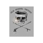 Oldschool Tattoo Skull Aufkleber