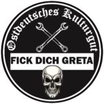 Ostdeutsches Kulturgut Feinstaubplakette Aufkleber Fuck You Greta 2 Stück