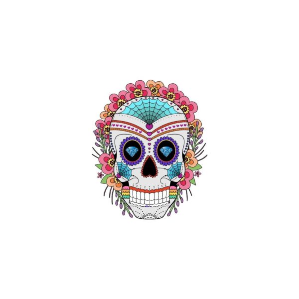 Sugar Skull Aufkleber Diamant