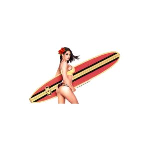 Surfer Pinupgirl Aufkleber