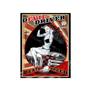 Aufkleber Devil Driver Death Speed Route 666