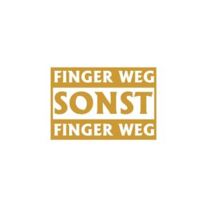 Aufkleber geplottet Finger Weg gold