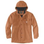 Carhartt - Rain Defender Heavyweight Hooded Shirt Jacket - Freizeitjacke Gr XXL braun