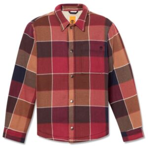 Timberland - Sherpa Lined Plaid Overshirt - Freizeitjacke Gr XL rot