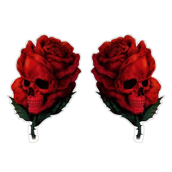 Rose Skull Aufkleber Set links/rechts