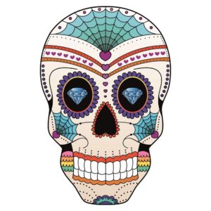 Sugar Skull Aufkleber Motiv Diamant